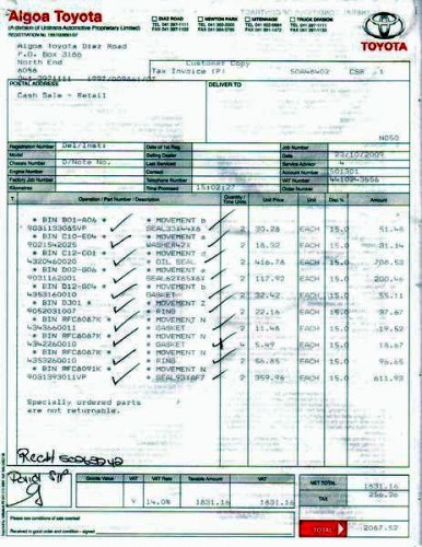 Front axle overhaul parts invoice Toy YN67 a.JPG