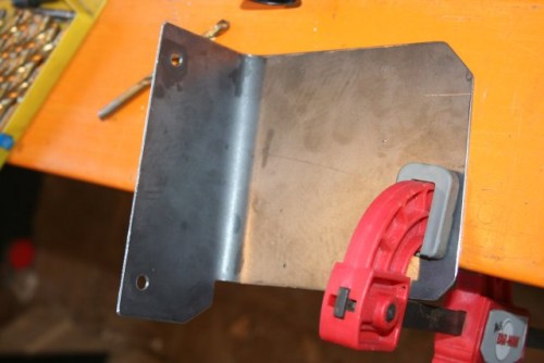 The steel bracket before painting.
