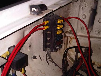 Auxilliary power point fuse box