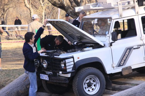 Poor landy that got stuck on our course.