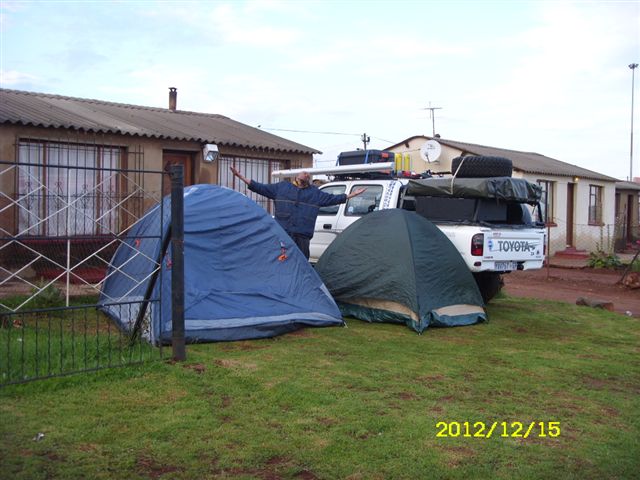 First night camping at home