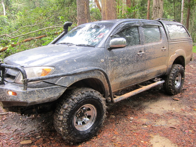 The muddy side.