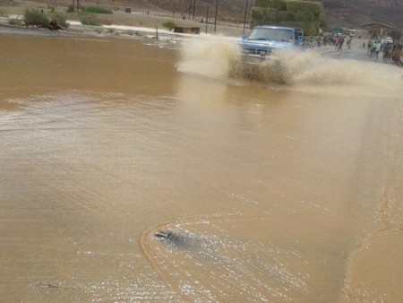 On the 17 Jan the river came down after rain in the hills around us