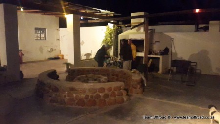 Braai in the courtyard of the Vosburg Hotel