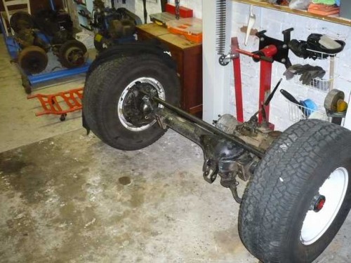 Front axle removed and ready for stripping.JPG