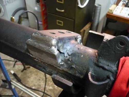LH saddle support welded in place.JPG