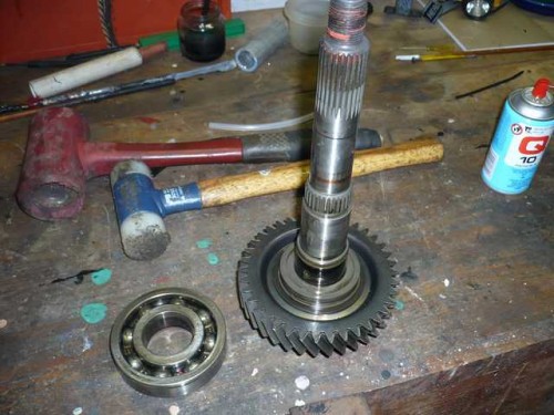 6208N main shaft bearing removed from shaft after light tapping.JPG