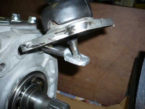 Cleaned up gear lever selector tip to fit modified shift rod.JPG