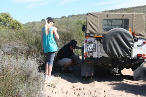 Paul doing some tyre deflation