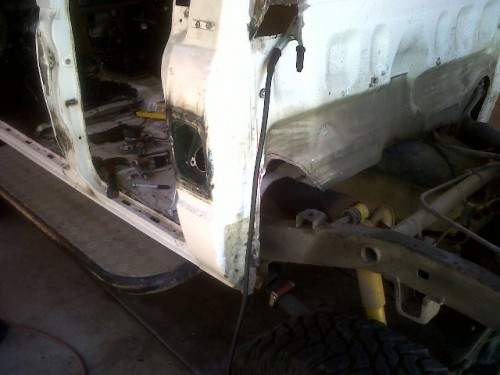 left hand filler started and lined before removing the shell from the chassis