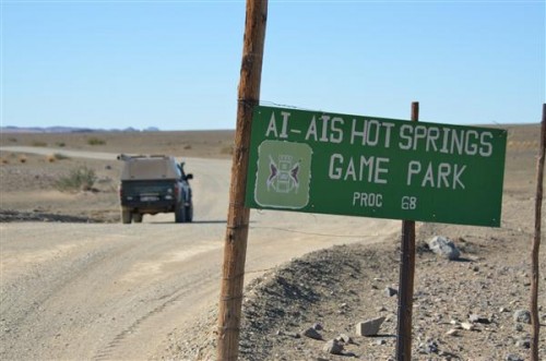 Entering Ais Ais Park