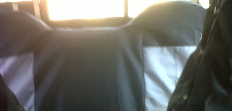 Rear seat cover with BATTING head reat