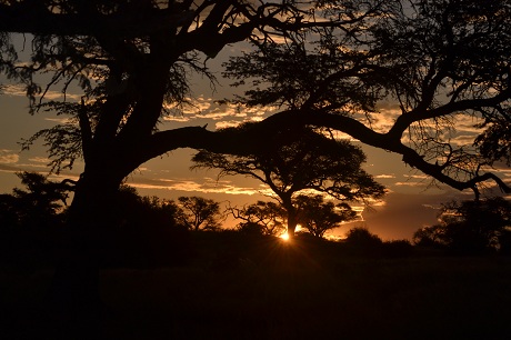 Our first sunset over the camp