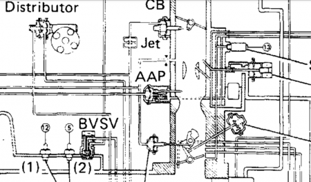 schematic for electronic distributor double vaccum to carb